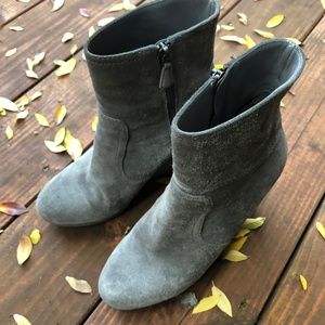 Prada Wedge Boots Size 37, Gray